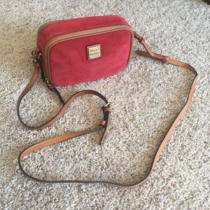 Dooney & Bourke Suede Red Crossbody